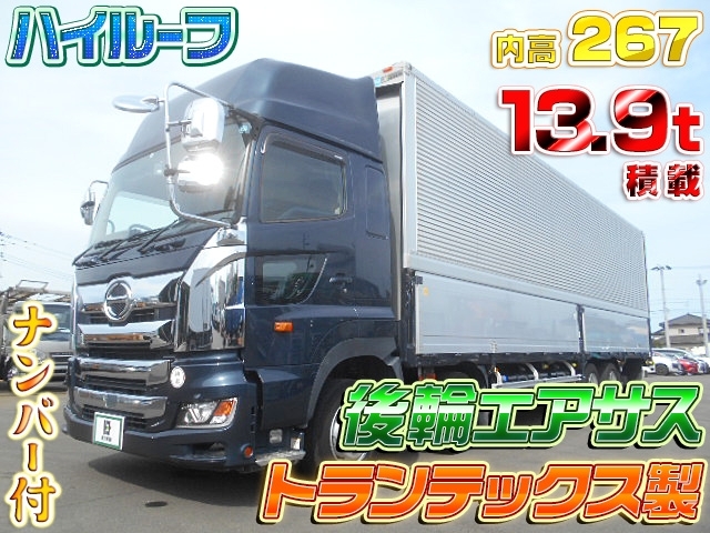 アルミウイング] H28 ギガ 日本フルハーフ 積載13.7t 後輪エアサス 4軸