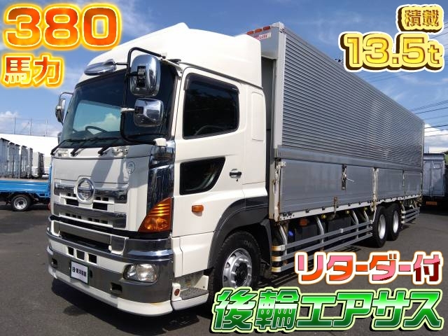 [アルミウイング] H27 プロフィア 3軸高床 積載13.5t 後輪エアサス トランテックス製 ハイルーフ 380馬力