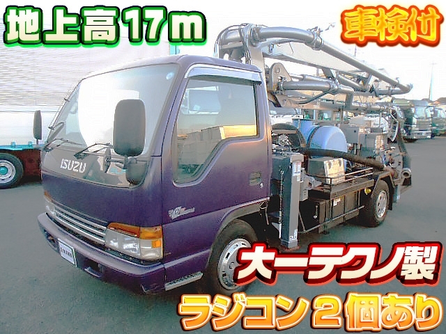 [コンクリートポンプ車] H14 エルフ 大一テクノ DCP-40ML 地上高17m ラジコン付  車検付