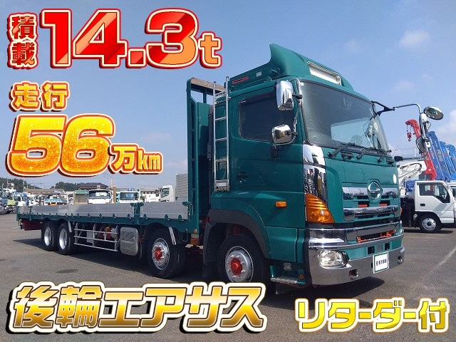 [アルミブロック平ボディ] H27 プロフィア 後輪エアサス アオリ7方開 リターダー付 積載14.3t 7MT 走行56万km ナンバー付