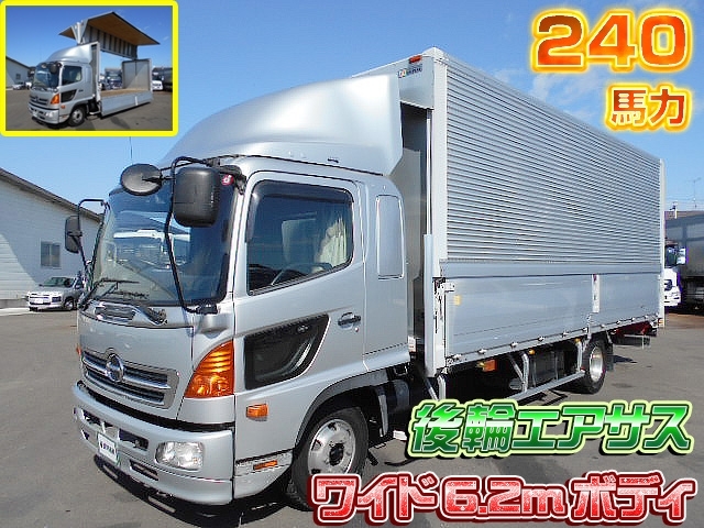 [アルミウイング] H22 レンジャー ワイド6.2mボディ 後輪エアサス 積載2.85t ベッド付 走行55.8万㎞