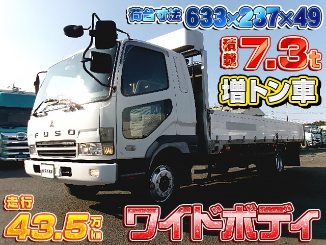 [アルミブロック平ボディ] H16 ファイター 増トン ワイドボディ 積載7.3t 内フック多数 走行43.5万km