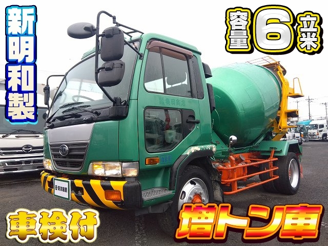 [コンクリートミキサー車] H14 コンドル 新明和製 増トン車 積載7.6t 容量6立米 走行21万km 車検付