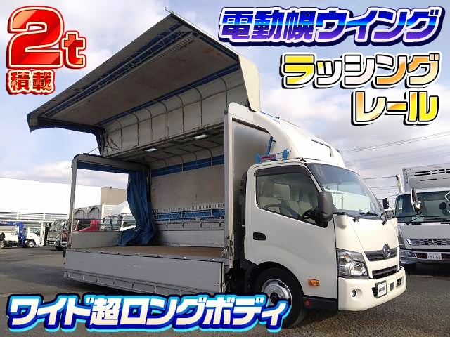 [電動幌ウイング] H30 デュトロ ワイド超ロングボディ 6速MT 積載2t 走行14万km