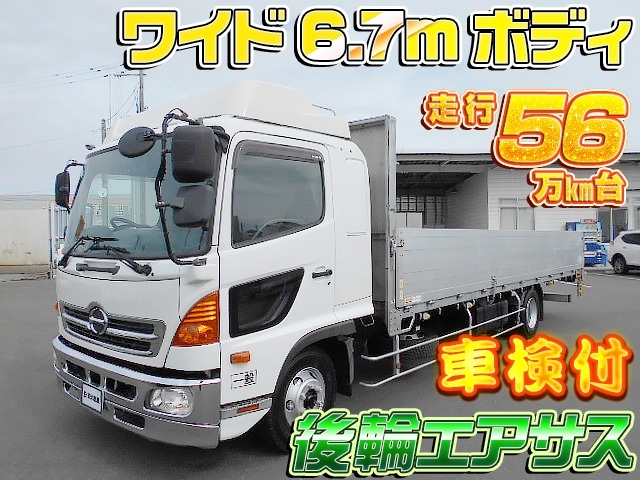 [アルミブロック平ボディ] H27 レンジャー ワイド6.7mボディ 積載2.8t 後輪エアサス 走行56万km 車検付
