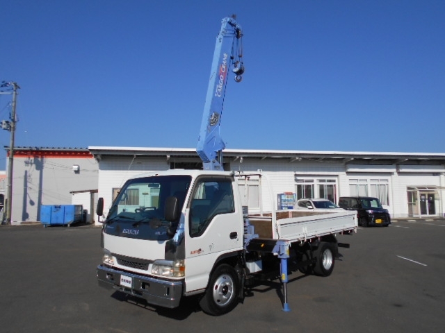 [クレーン付 平ボディ] H16 エルフ 4段ラジコン ワイドロング 積載2t 走行6.6万km