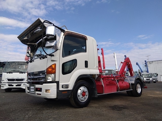 [コンテナ専用車] H24 フォワード 極東開発製フックロール ツインホイスト 積載3.5t 走行22万km 車検付(R8/4)