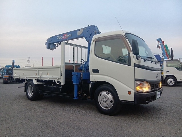 [クレーン付平ボディ] H16 デュトロ タダノ製4段ラジコン 標準ロングボディ 積載3t 走行6万㎞ 車検付(R9/1/15)