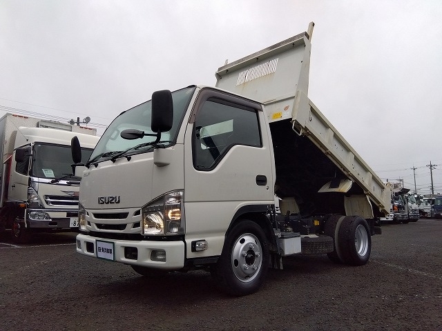 [ダンプ] H28 エルフ 低床ダンプ 積載3t AT車(スムーサー)上物新明和製 車検付(R8/8)