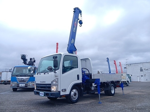 [クレーン付平ボディ] H25 エルフ タダノ製5段ラジコン 標準ロングボディ 積載2t 走行16.3万km 車検付(R9/3)