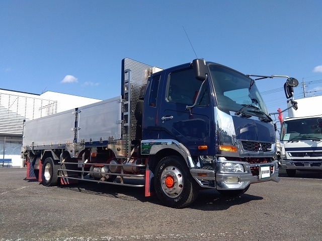 [平ボディ] H30 ファイター 増トン 積載7.1t アルミブロック造りボディ ステン・メッキパーツ多数 270馬力 リターダー付 車検付