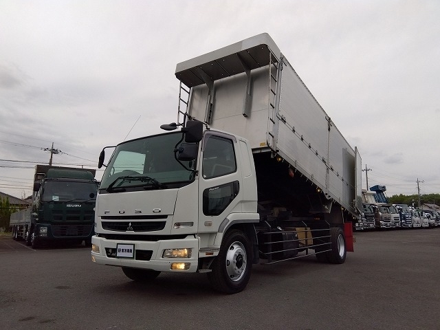 [深ダンプ] H19 ファイター 極東開発製 土砂禁 後方観音扉 積載6.7t ベッド付 走行24.2万㎞台 増トン車