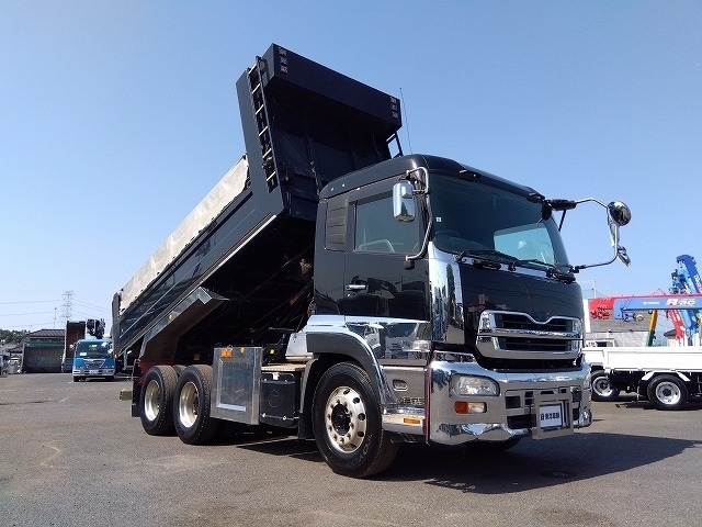 [大型ダンプ] H28 クオン 小平産業製 530×230ボディ 電動コボレーン付 積載8.8t AT(エスコット) 車検付(R8/9)