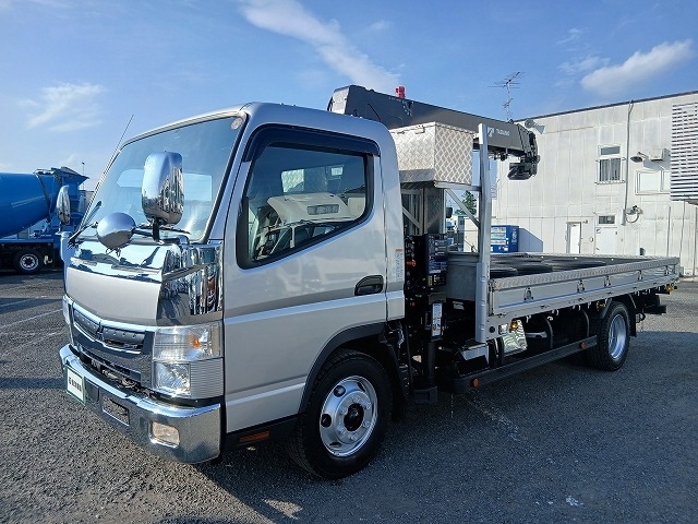[クレーン付平ボディ] R2 キャンター 4段ラジコン 2.9t吊 リアジャッキ付 ワイド超ロング 積載2.85t 走行8.2万㎞ 車検付